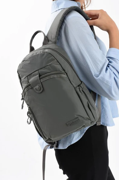 Unisex Sırt Çantası Paraşüt Kumaş Hafif Çok Cepli Yağmur İtici Kumaş 32*22 Cm 571 Collection - Resim 5