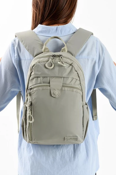 Unisex Sırt Çantası Paraşüt Kumaş Hafif Çok Cepli Yağmur İtici Kumaş 32*22 Cm 571 Collection - Resim 2