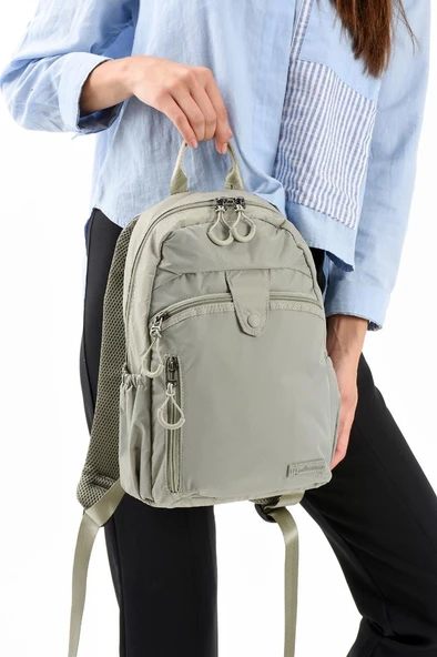 Unisex Sırt Çantası Paraşüt Kumaş Hafif Çok Cepli Yağmur İtici Kumaş 32*22 Cm 571 Collection - Resim 3