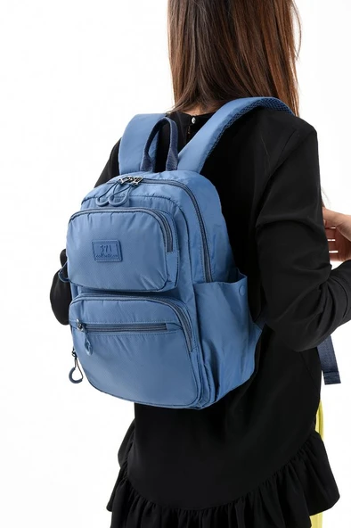 Unisex Sırt Çantası Paraşüt Kumaş Hafif Çok Cepli Yağmur İtici Kumaş 34*24 Cm 571 Collection - Resim 5