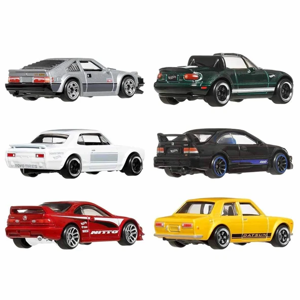 Hot Wheels Japon Temalı 6 lı Araba Seti 1:64 Hot Wheels Japon Arabaları Seti - Resim 5