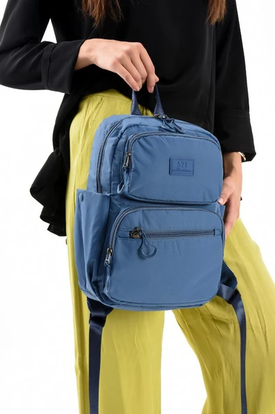 Unisex Sırt Çantası Paraşüt Kumaş Hafif Çok Cepli Yağmur İtici Kumaş 34*24 Cm 571 Collection - Resim 7