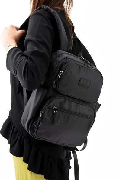 Unisex Sırt Çantası Paraşüt Kumaş Hafif Çok Cepli Yağmur İtici Kumaş 34*24 Cm 571 Collection - Resim 10