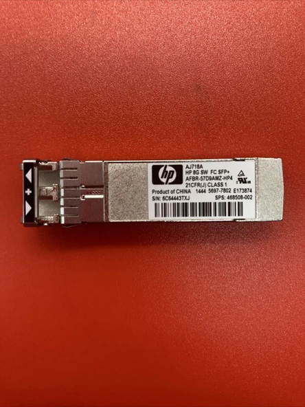 HP AJ718A 8G Fiber Optik Alıcı Verici Modül SW FC SFP+ 468508-002 (2EL) ürün görseli