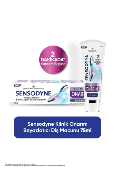 Sensodyne Klinik Onarım Aktif Beyazlık Diş Macunu 75 ml