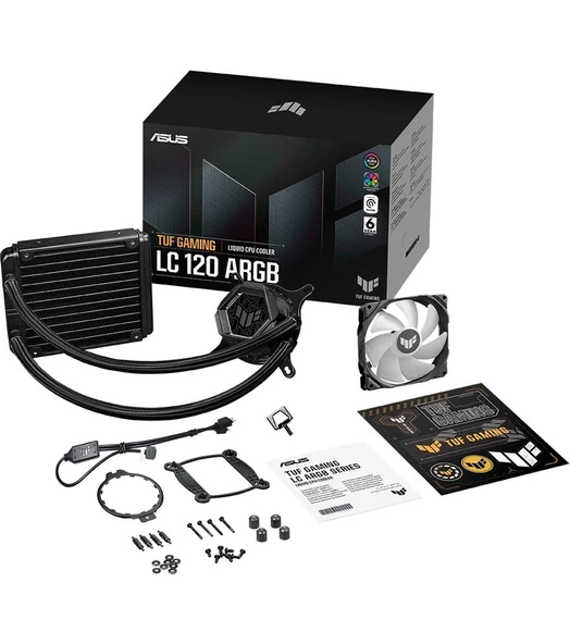 ASUS TUF GAMING LC 120 ARGB AIO AURA SYNC 120MM ADRESLENEBİLİR RGB FAN NCVM KAPLAMALI RGB POMPA KAPAĞI SIVI CPU SOĞUTUCUSU V2 - Resim 4