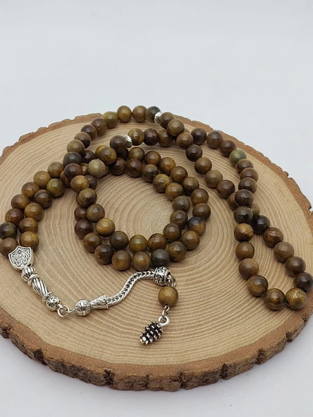 Yeşil Sandal Ağacı 99luk Tesbih 8mm (56534) - Resim 2