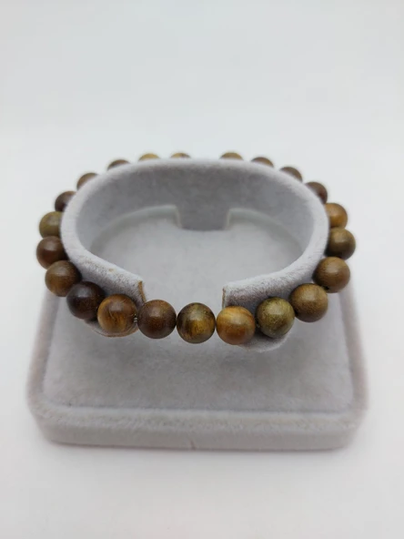 Yeşil Sandal Ağacı Bileklik 8mm (56534) - Resim 3