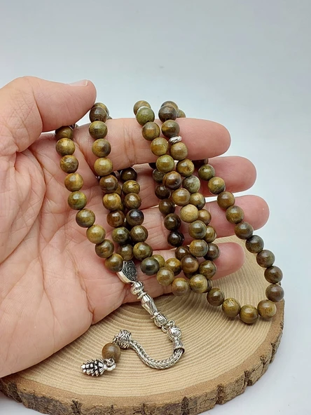 Yeşil Sandal Ağacı 99luk Tesbih 8mm (56534) ürün görseli