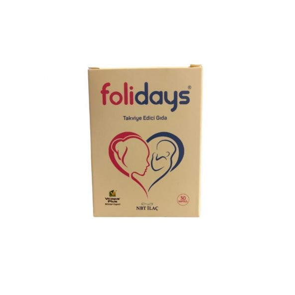 Folidays Folik Asit, Vitaminler Ve İyot İçeren Takviye Edici Gıda 30 Kapsül