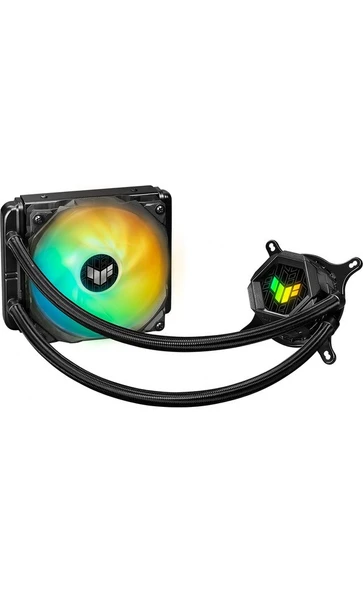 ASUS TUF GAMING LC 120 ARGB AIO AURA SYNC 120MM ADRESLENEBİLİR RGB FAN NCVM KAPLAMALI RGB POMPA KAPAĞI SIVI CPU SOĞUTUCUSU V2 ürün görseli 1