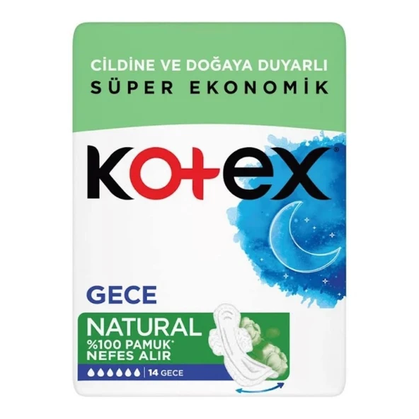 Kotex Natural Hijyenik Ped Gece 14 Lü - 1