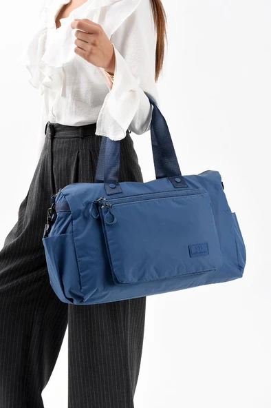 Unisex Kabin Boy Çapraz Askılı Omuz Çantası Seyehat Spor Çantası Hafif Paraşüt Kumaş 43*35 Cm - Resim 6