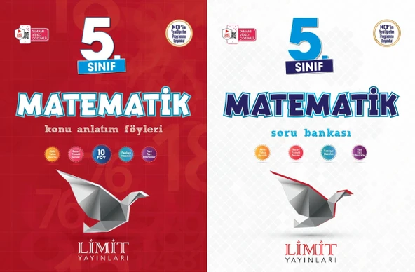 Limit 2025 5. Sınıf Matematik Konu Anlatım + Soru Bankası Seti 2 Kitap Güncel Müfredat