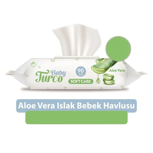 Baby Turco Islak Mendil 90 Li Aloe Vera Kapaklı ürün görseli