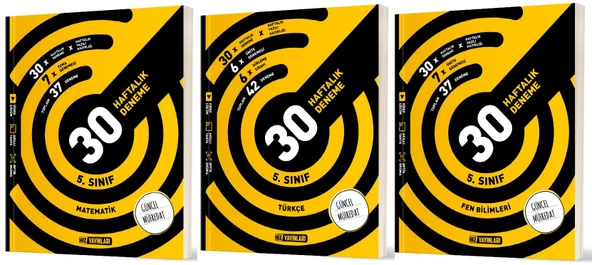 Hız 2025 5. Sınıf Matematik + Türkçe + Fen Bilimleri Haftalık Deneme Seti 3 Kitap ürün görseli