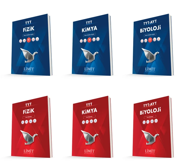 Limit Kurumsal Tyt Fizik + Kimya + Biyoloji Konu Anlatım Föyleri + Soru Seti 6 Kitap