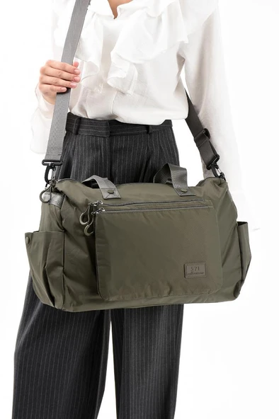 Unisex Kabin Boy Çapraz Askılı Omuz Çantası Seyehat Spor Çantası Hafif Paraşüt Kumaş 43*35 Cm - Resim 11