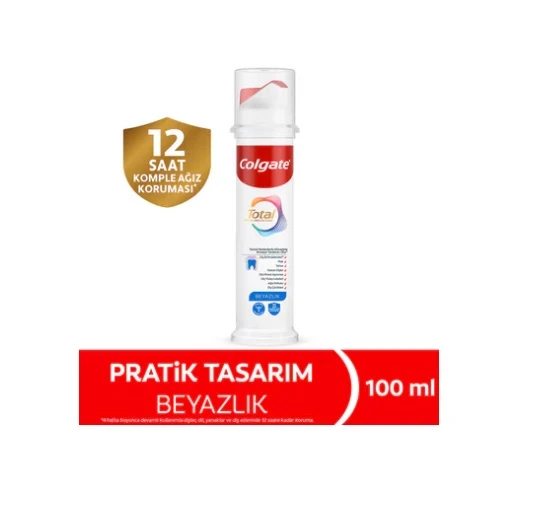 Colgate Total Beyazlık Pratik Tasarım Ambalaj Macunu 100 Ml ürün görseli 1