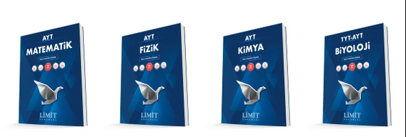 Limit Kurumsal Ayt Matematik + Fizik + Kimya + Biyoloji Konu Anlatım Föyleri Seti 4 Kitap ürün görseli