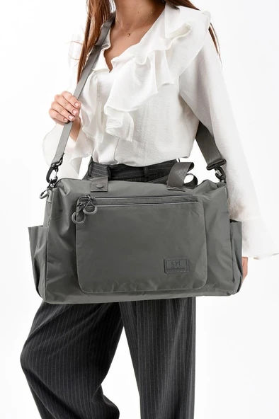 Unisex Kabin Boy Çapraz Askılı Omuz Çantası Seyehat Spor Çantası Hafif Paraşüt Kumaş 43*35 Cm - Resim 3