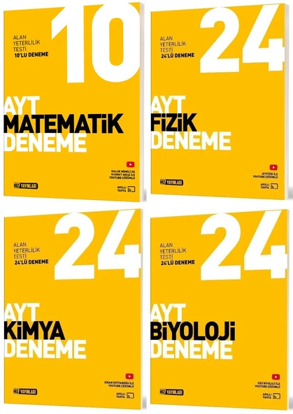 Hız Yayınları Ayt Matematik + Fizik + Kimya + Biyoloji Deneme Seti 4 Kitap ürün görseli