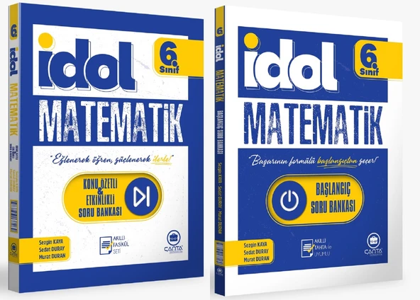 Çanta 2026 6. Sınıf İdol Matematik Başlangıç Soru Bankası + Konu Özetli Soru Seti 2 Kitap ürün görseli
