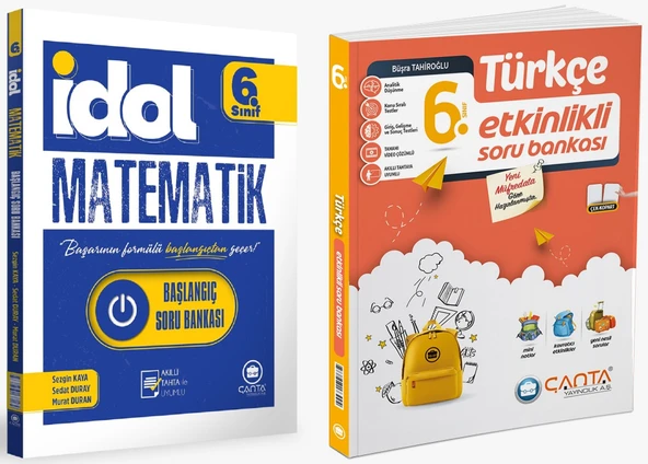 Çanta 2025 6. Sınıf İdol Başlangıç Matematik + Türkçe Etkinlikli Kazanım Soru Seti 2 Kitap ürün görseli