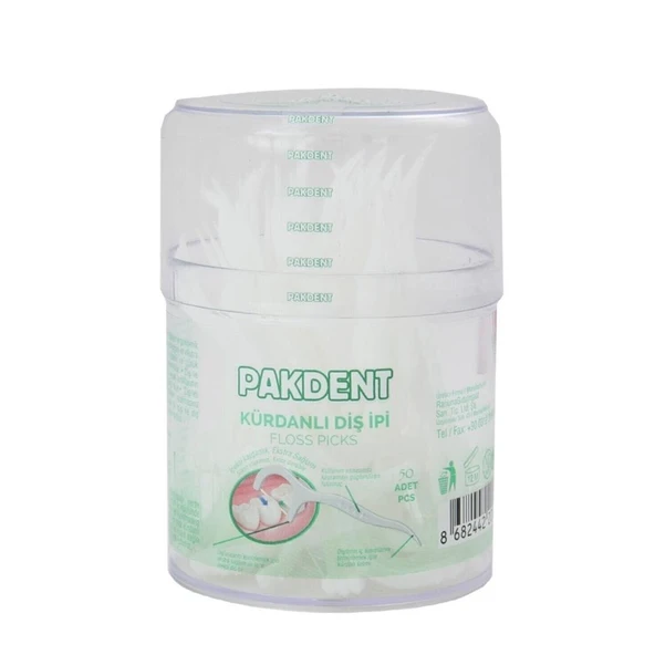 Pakdent Kürdanlı Çatal Diş İpi 50 Li - 1