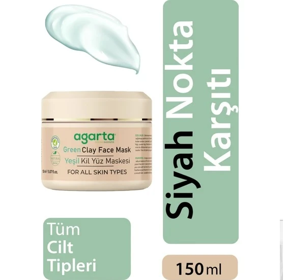 Agarta Yeşil Kil Yüz Maskesi 150 Ml