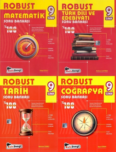 Kafa Dengi 2026 9. Sınıf Matematik + Edebiyat + Tarih + Coğrafya Soru Bankası Seti 4 Kitap ürün görseli