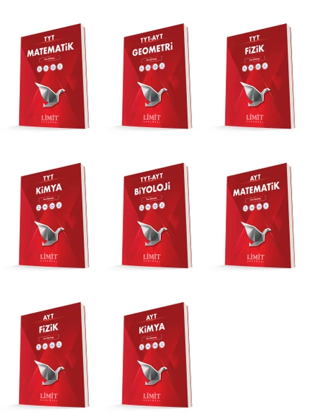 Limit Kurumsal Tyt Ayt Matematik + Fizik + Kimya + Biyoloji Soru Bankası Seti 8 Kitap ürün görseli