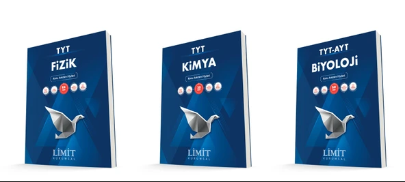 Limit Kurumsal Tyt Fizik + Kimya + Biyoloji Konu Anlatım Föyleri Seti 3 Kitap