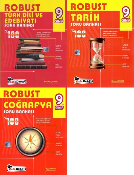Kafa Dengi 2026 9. Sınıf Edebiyat + Tarih + Coğrafya Soru Bankası Seti 3 Kitap