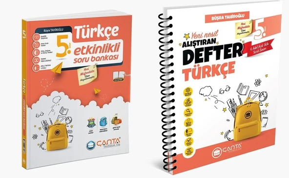 Çanta 2025 5. Sınıf Türkçe Etkinlikli Kazanım Soru Bankası + Defter Seti 2 Kitap ürün görseli