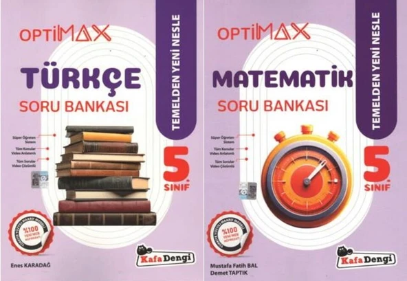 Kafadengi 2026 5. Sınıf Türkçe Matematik Optimax Soru Bankası Seti 2 Kitap