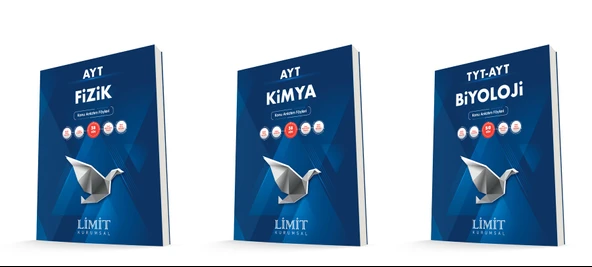 Limit Kurumsal Ayt Fizik + Kimya + Biyoloji Konu Anlatım Föyleri Seti 3 Kitap