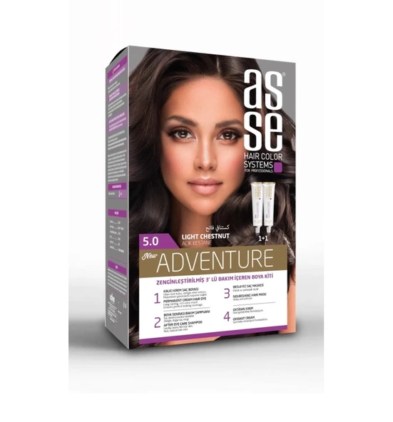 Asse Adventure Saç Boyası 5.0 Açık Kestane ürün görseli 1