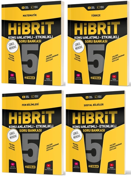 Hız 2025 5. Sınıf Matematik Türkçe Fen Sosyal Hibrit - Konu Seti 4 Kitap ürün görseli 1