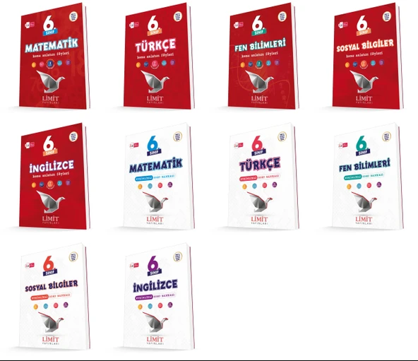 Limit 2026 6. Sınıf Matematik + Türkçe + Fen + Sosyal + İng Konu + Soru Seti 10 Kitap Güncel Müfredat ürün görseli