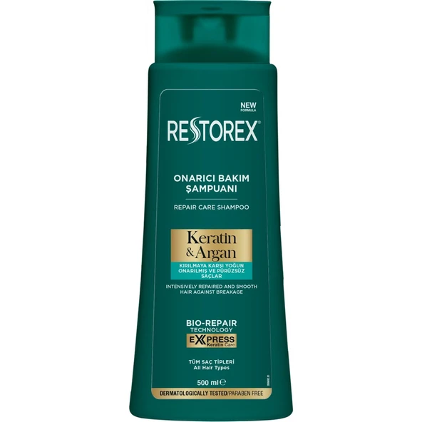 Restorex Şampuan Keratin Argan Tüm Saç İçin 500 Ml ürün görseli