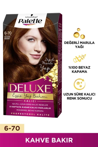 Palette Deluxe Saç Boyası 6-70 Kahve Bakır ürün görseli