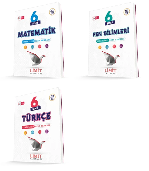 Limit 2026 6. Sınıf Matematik + Türkçe + Fen Soru Bankası Seti 3 Kitap Güncel Müfredat ürün görseli