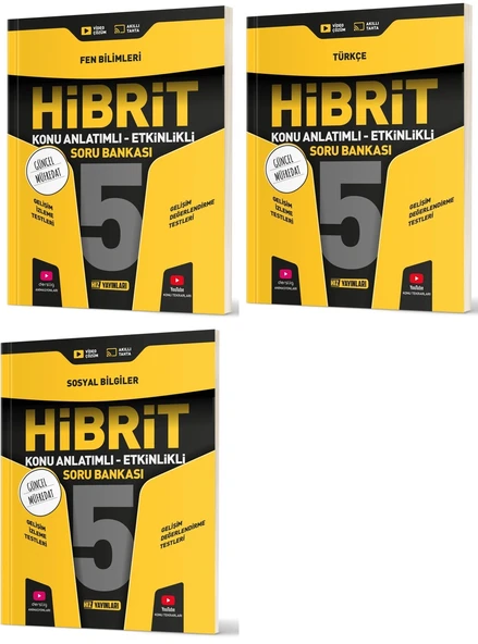 Hız 2025 5. Sınıf Fen Bilimleri + Türkçe + Sosyal Hibrit - Konu Seti 3 Kitap ürün görseli 1