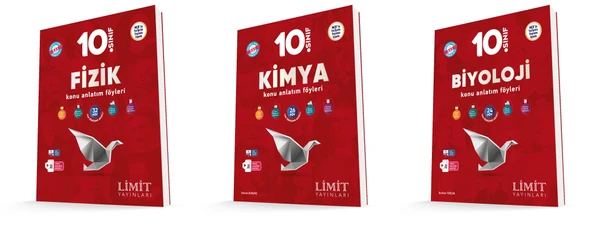 Limit 2026 10. Sınıf Fizik + Kimya + Biyoloji Konu Kaf Seti 3 Kitap Güncel Müfredat ürün görseli