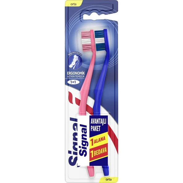 Signal Ergonomik Etkin Temizlik 1+1 Hediyeli Diş Fırçası Orta ürün görseli