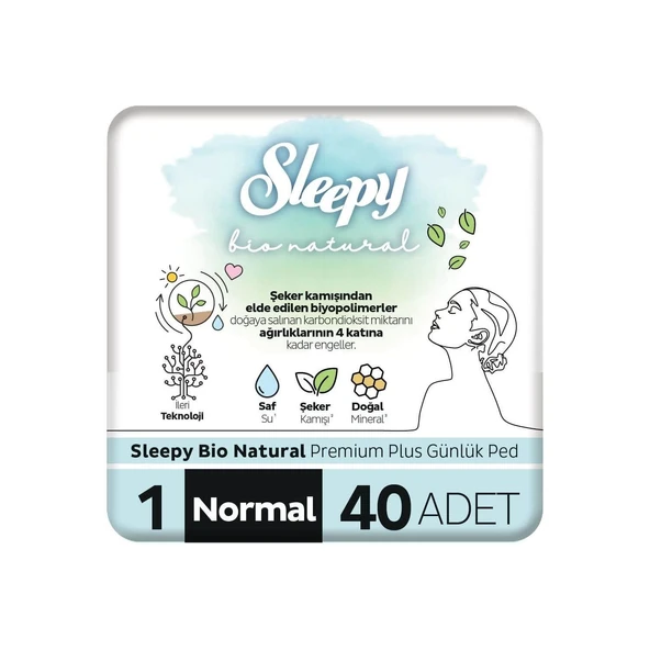 Sleepy Bio Natural Günlük Ped Normal 40 Lı - 1