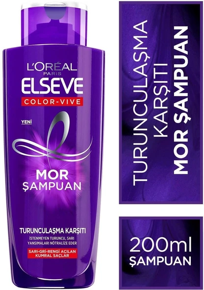 Loreal Elseve Mor Şampuan Turunculaşma Karşıtı 200 Ml ürün görseli 1