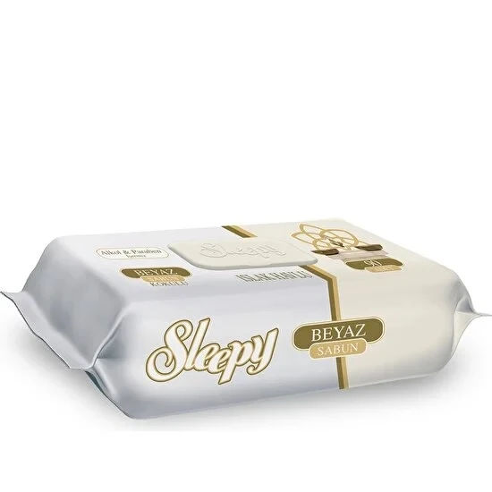 Sleepy Islak Havlu Beyaz Sabun Kapaklı 90 Lı ürün görseli