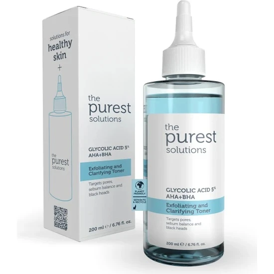 The Purest Solutions Canlandırıcı ve Gözenek Sıkılaştırıcı Tüm Ciltler için Glikolik Asit Tonik 200 ml